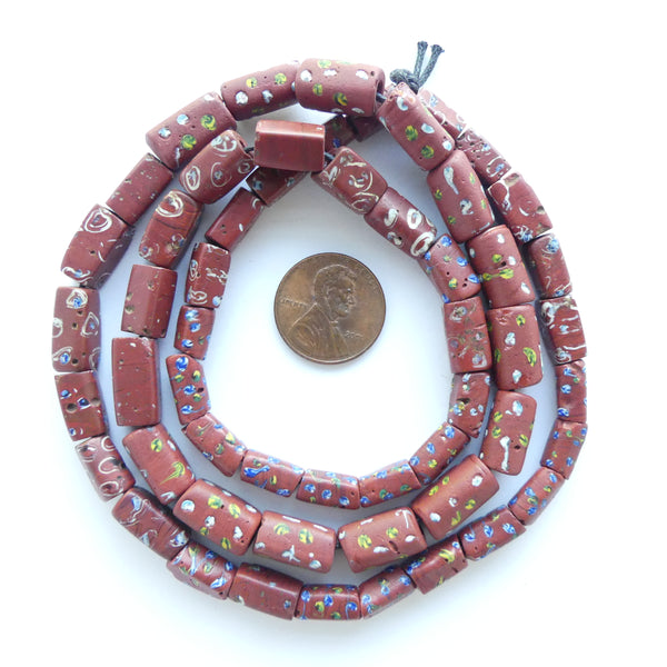 Brick Shape and Brick Color Antique Venetian Lampwork