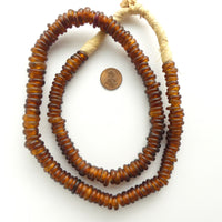 Dogon Donuts, Antique "Dutch" Annular Wound Trade Beads, Amber