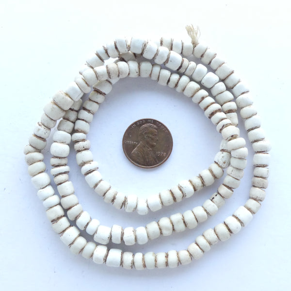 White Antique Beads from Thailand, Popular with Akha