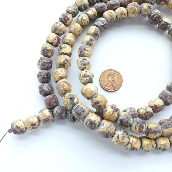 Thai Prayer Beads (aka Buddha Beads) with Gold Leaf Mala