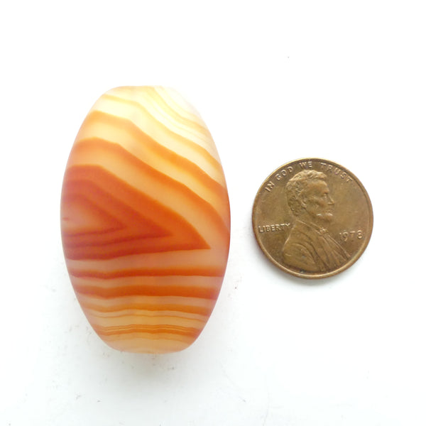 Carnelian, Flat Oval, 36x24mm, Semi-Matte