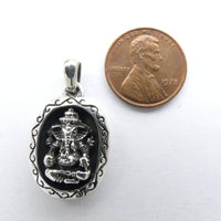 Indian Silver, Ganesha In Shrine Pendant, Sterling & Very Detailed