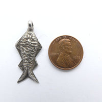 Indian Silver, Fish Pendants, 34mm long