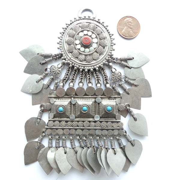 White Metal, Giant Earrings/Pendants