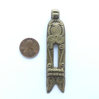 Naga Style Lost Wax Cast Brass Pendants, Each One Slightly Different