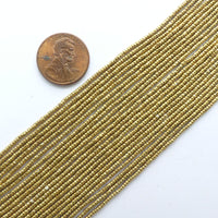 Thai "Pepper Seed" Brass Beads for the Minimalist, about 1-2mm on 30-inch Strands