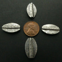 Thai Silver, Leaf Shape Engraved, 20x14mm, Sold Individually