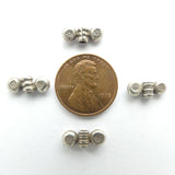 Thai Silver, Butterfly Beads, 5x12mm, Set of 4