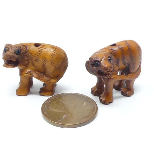 Ojime, Hungry Tiger, 17mm, Sold Individually