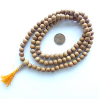 Sandalwood Mala, 108 Wooden Beads, 8mm