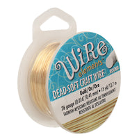 Wire, 26 gauge Soft, Tarnish Resistant, Gold Color, 15 yard spools