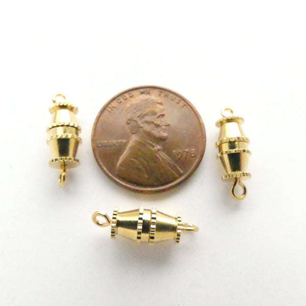 Clasps, Gold Tone, Barrel Screw Clasps, 16mm, Set of 3