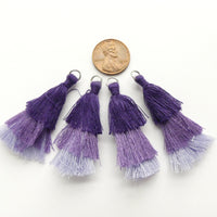 Tassels, Three Teir Purples, 1.5" Long