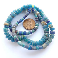 Indo-Pacific Beads, 4-7mm, Aqua, Short 19" Strand