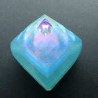 Bruce St.John Maher Dichroic Optic Bead with Clear Base, 25x25mm