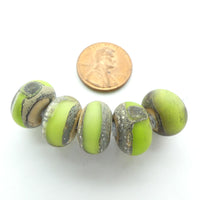 Alethia Donathan Rondelles, Lime, 9x13mm, Sold Individually