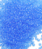 Seed Beads, Size 8, Matte Sapphire Blue