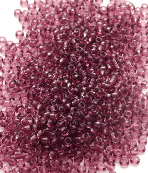 Seed Beads, Size 8, Translucent Amethyst