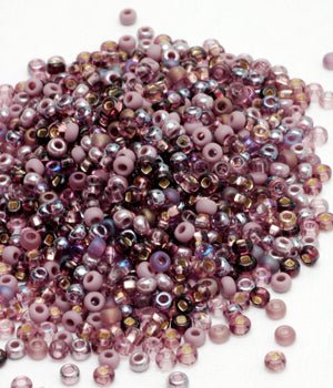 Seed Beads, Size 8, Mix "Purple Passion"