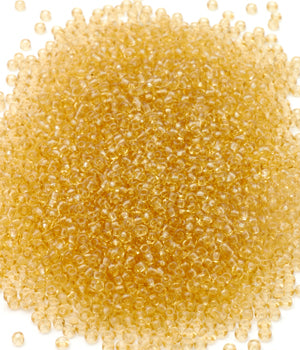 Seed Beads, Size 11, Translucent Light Amber