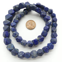 Lapis Lazuli, Cornerless Cubes, Matte, 8-10mm on 18-inch Strand