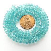 Apatite, Faceted Rondelles, 4x5mm on 15-inch Strand