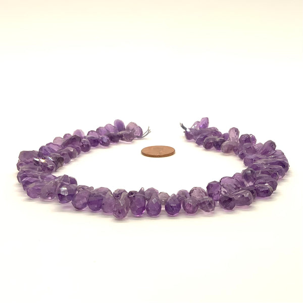 Amethyst briolette beads