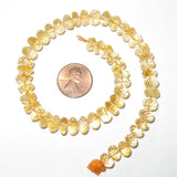Citrine, Faceted Rondells 5x10mm on 16-inch Strands