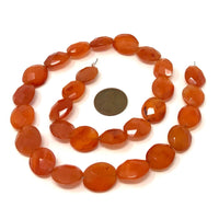 Carnelian faceted ovals Bead-Zone.com