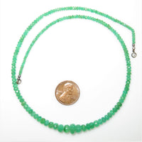 Emerald Faceted Rondells