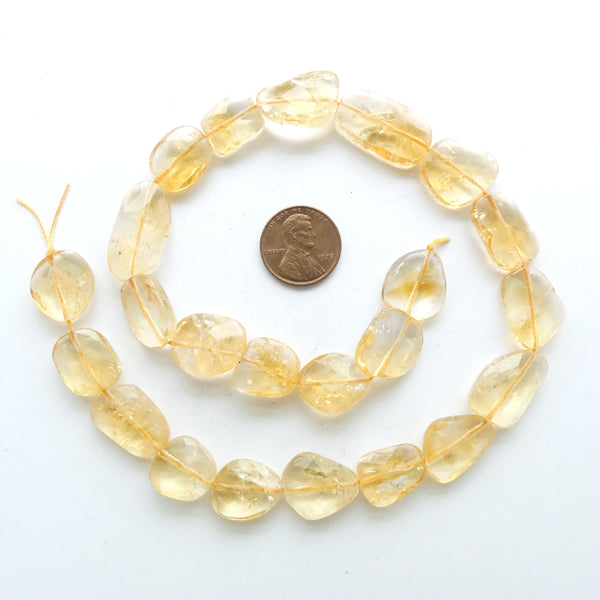 Citrine, Freeform Shapes, Subtly Faceted