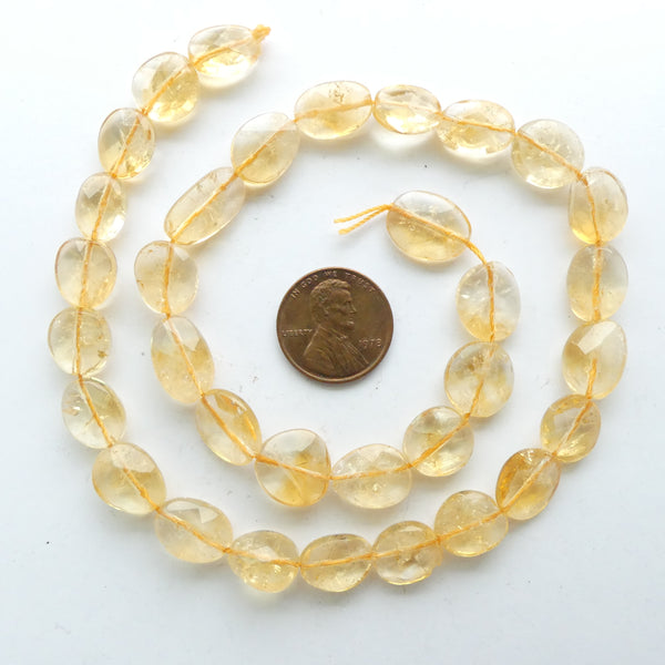 Citrine, Flat Oval Freeform Shapes, Smaller