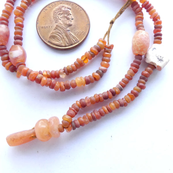 Carnelian, Ancient from Afghanistan, on 16-inch Strands