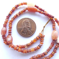 Carnelian, Ancient from Afghanistan, on 16-inch Strands