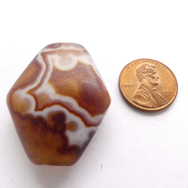 Banded Agate, Reproduction, Rhomboid, 35x30mm