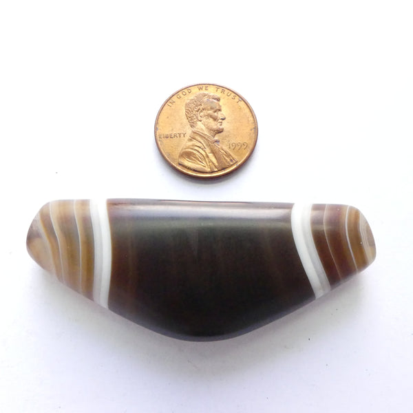 Banded Agate, Reproduction, Boat Shape, 56x22