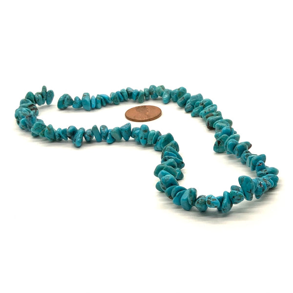 natural turquoise chip strand