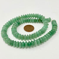 Green Aventurine rondell beads Bead-Zone.com