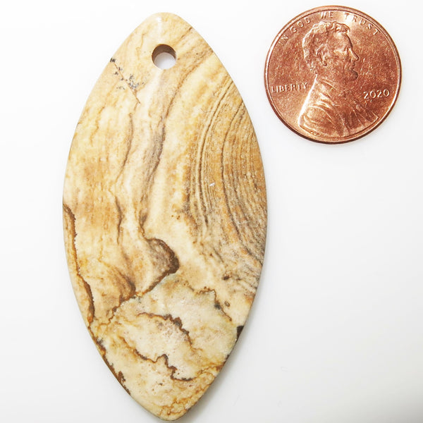 Picture Jasper Shield Pendant