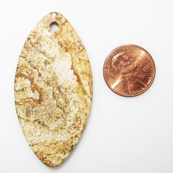 Picture Jasper Shield Pendant