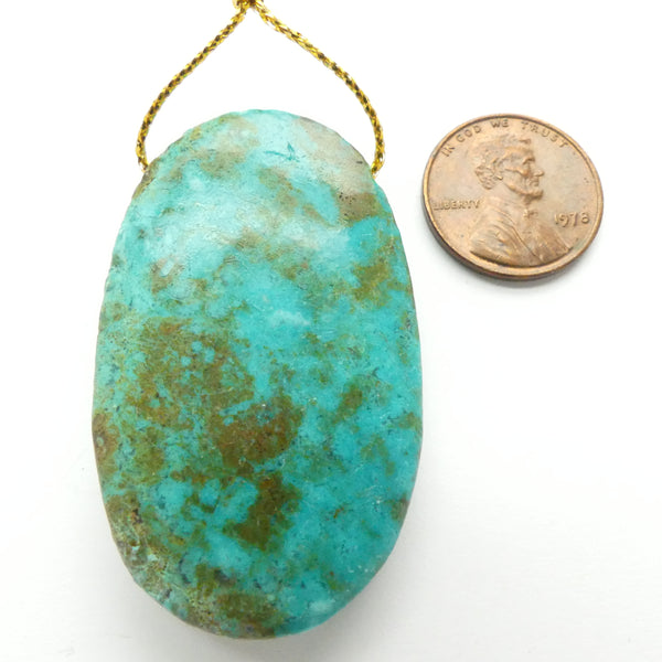 Chrysocholla, Oval Pendant, 49x29mm