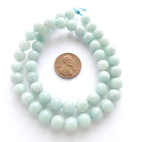 Amazonite, Blue 8mm Round, Medium on 16-inch Strands