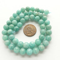 Amazonite, AA Quality, Round 8mm on 16-inch Strands