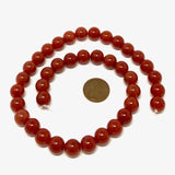 carnelian round 10mm beads Bead-Zone.com