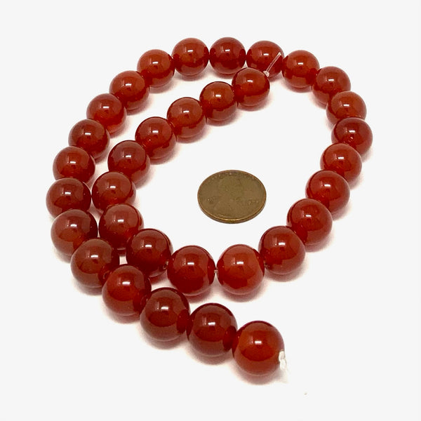 Carnelian 12mm beads Bead-Zone.com