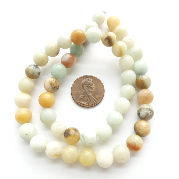 Amazonite, Mixed Color, 8mm on 16" Strands