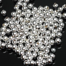 Packaged Beads, Silver Tone 4mm Round, Pkg 100