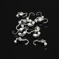 Bead Tips, Silver Clamshell Style, Package of 12