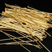 Packaged Findings, Gold Tone, Headpins 2", Pkg of 100