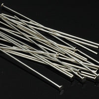 Packaged Findings, Silver Tone Headpins 2", Pkg 24